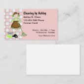 House Maid Retro Business Cards  Visitekaartje (Voorkant / Achterkant)