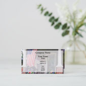 House met Betsy Ross Flag Visitekaartje (Staand voorkant)