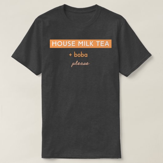 House Milk Tea met Boba T-shirt (Design voorkant)