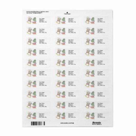 House-Mouse Design® Adresetiketten Etiket (Full Sheet)