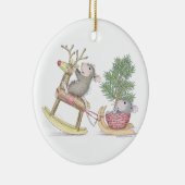 House-Mouse Design® - Baby's eerste kerst Keramisch Ornament (Rechts)