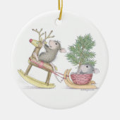House-Mouse Design® - Baby's eerste kerst Keramisch Ornament (Voorkant)