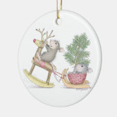 House-Mouse Design® - Baby's eerste kerst Keramisch Ornament (Links)