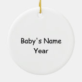 House-Mouse Design® - Baby's eerste kerst Keramisch Ornament (Achterkant)