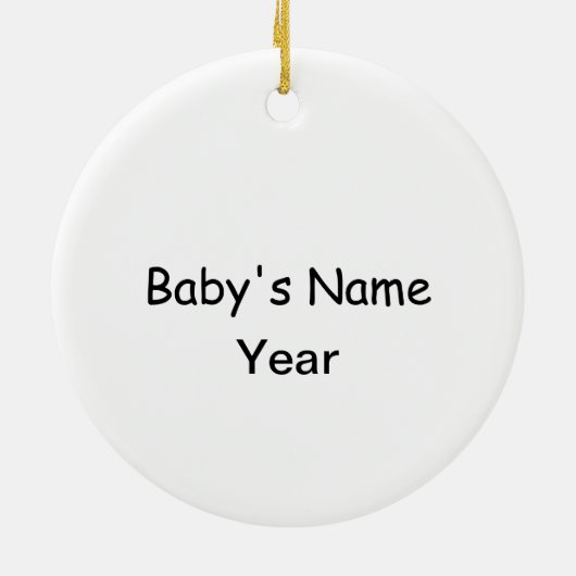 House-Mouse Design® - Baby's eerste kerst Keramisch Ornament (Achterkant)