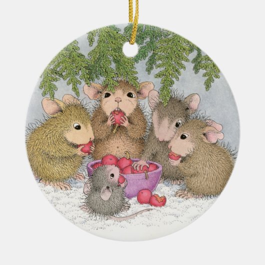 House-Mouse Design® - kerstversiering Keramisch Ornament (Voorkant)