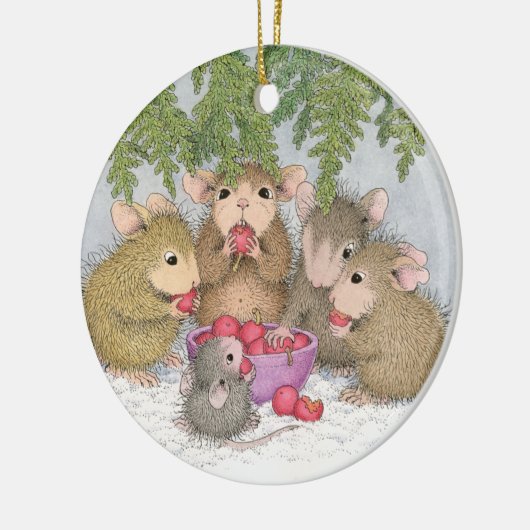 House-Mouse Design® - kerstversiering Keramisch Ornament (Links)