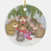 House-Mouse Design® - kerstversiering Keramisch Ornament (Achterkant)