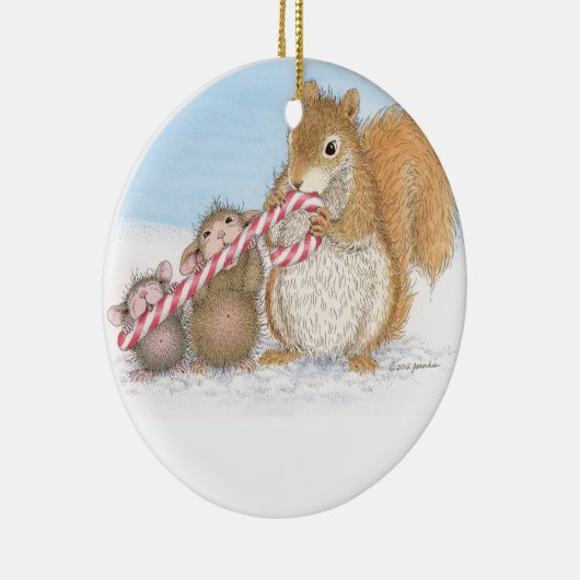 House-Mouse Design® - kerstversiering Keramisch Ornament (Rechts)