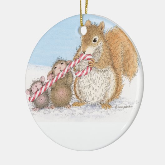 House-Mouse Design® - kerstversiering Keramisch Ornament (Links)
