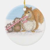 House-Mouse Design® - kerstversiering Keramisch Ornament (Achterkant)