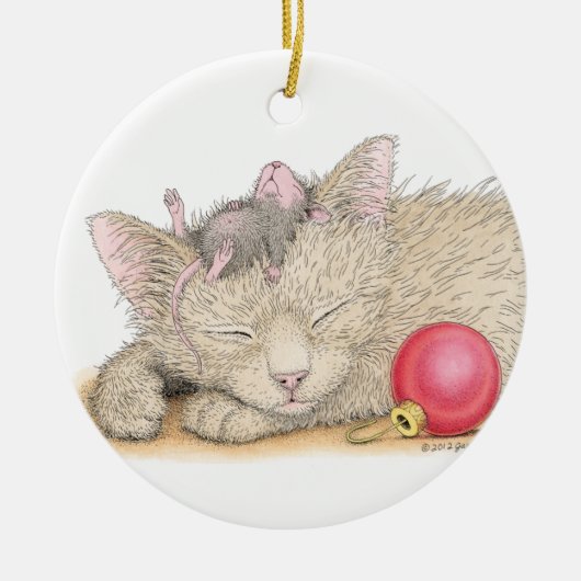 House-Mouse Design® - kerstversiering Keramisch Ornament (Voorkant)