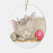 House-Mouse Design® - kerstversiering Keramisch Ornament (Links)