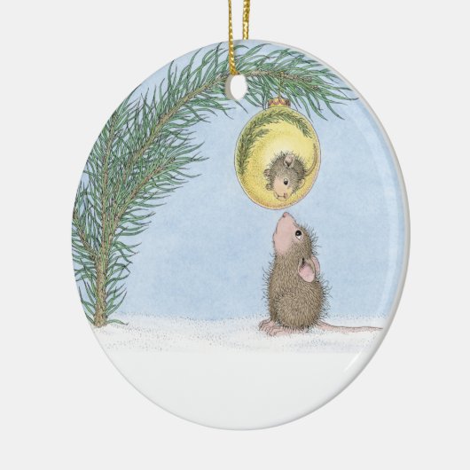 House-Mouse Design® - kerstversiering Keramisch Ornament (Links)