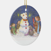House-Mouse Design® - kerstversiering Keramisch Ornament (Rechts)
