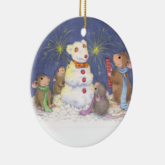 House-Mouse Design® - kerstversiering Keramisch Ornament (Rechts)