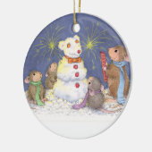 House-Mouse Design® - kerstversiering Keramisch Ornament (Links)