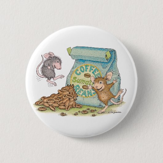 House-Mouse Design® - Pins Ronde Button 5,7 Cm (Voorkant)