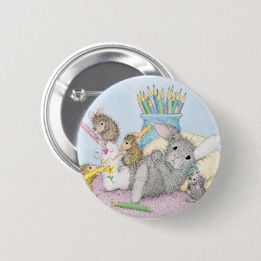 House-Mouse Design® - Pins Ronde Button 5,7 Cm (Voorkant /achterkant)
