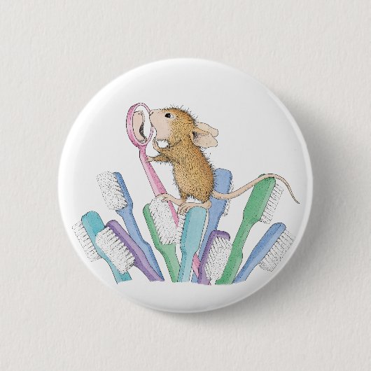 House-Mouse Design® - Pins Ronde Button 5,7 Cm (Voorkant)