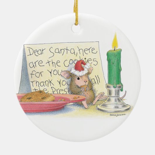 House-Mouse Design® - siervoorwerpen Keramisch Ornament (Achterkant)