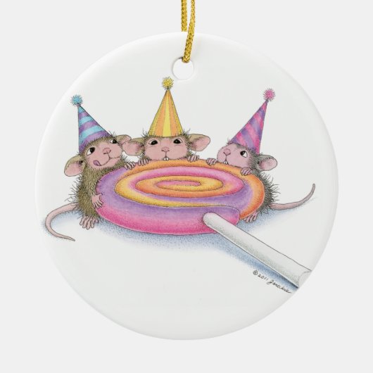 House-Mouse Design® - siervoorwerpen Keramisch Ornament (Voorkant)