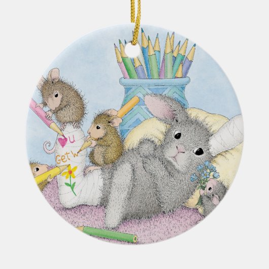 House-Mouse Design® - siervoorwerpen Keramisch Ornament (Voorkant)