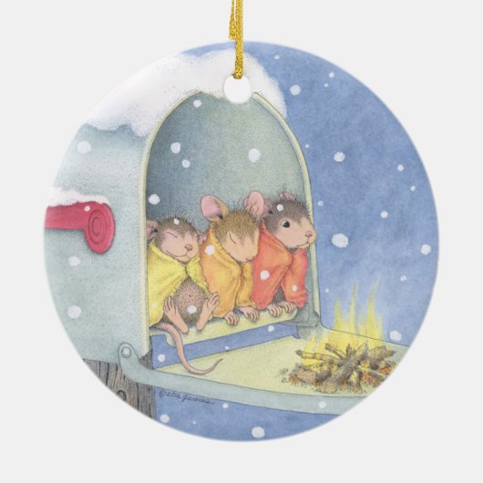 House-Mouse Design® - siervoorwerpen Keramisch Ornament (Achterkant)