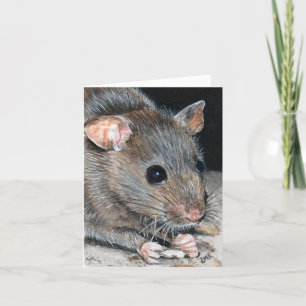 House Mouse Painting Note Card Kaart