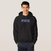 House Music All Night Long  Optical Illusion Glitc Hoodie (Voorkant volledig)