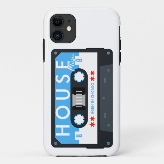 House Music Cassette Design Geboren in Chicago Case-Mate iPhone Case (Achterkant)