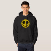 House Music Dance Music DJ Turntable Shaped Smile Hoodie (Voorkant volledig)