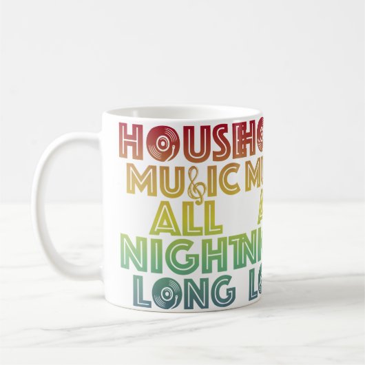 House Music de hele nacht door Trippy Techno Edm R Koffiemok (Links)