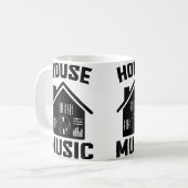 House Music Edm Rave Dj House Koffiemok (Voorkant links)