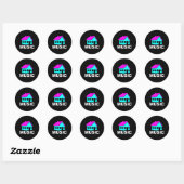 House Music Edm Rave Ronde Sticker (Vel)