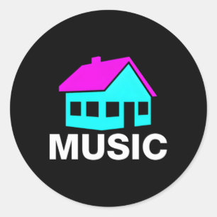 House Music Edm Rave Ronde Sticker