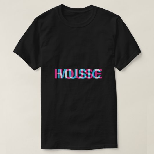 House Music Glitch Optical Illusion EDM Rave DJ T T-shirt (Design voorkant)