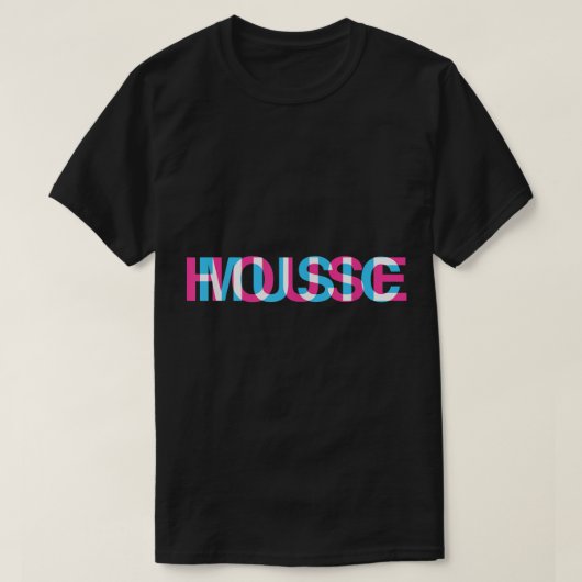 House Music Glitch optische illusie - EDM Rave DJ T-shirt (Design voorkant)