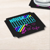 House Music Kartonnen Onderzetters (Gekanteld)