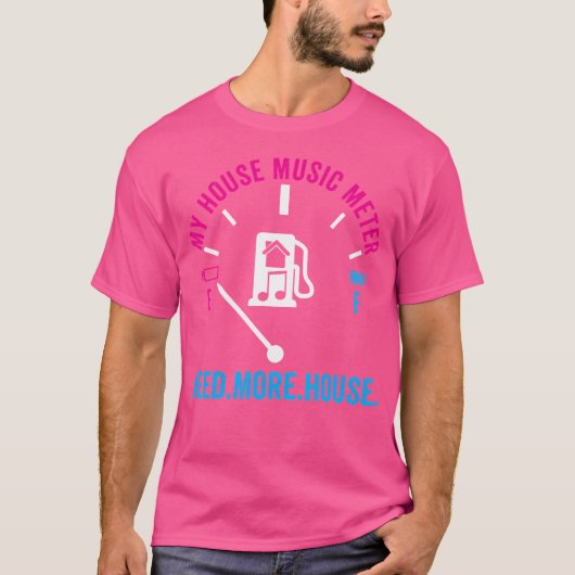 House Music Meter - Grappige DJ Rave EDM Gift T-shirt (Voorkant)