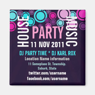House Music Party Event Promotion Magnet