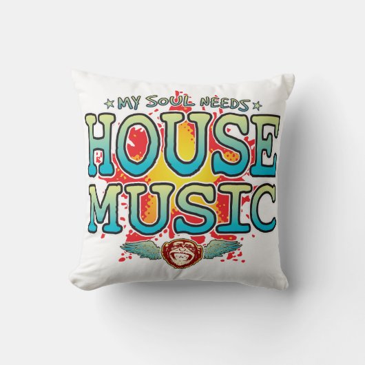 House Music Soul Cushion Kussen (Voorkant)