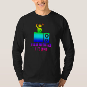 House Muziek Alle Leven Lang Edm DJ Rainbow Pride T-shirt
