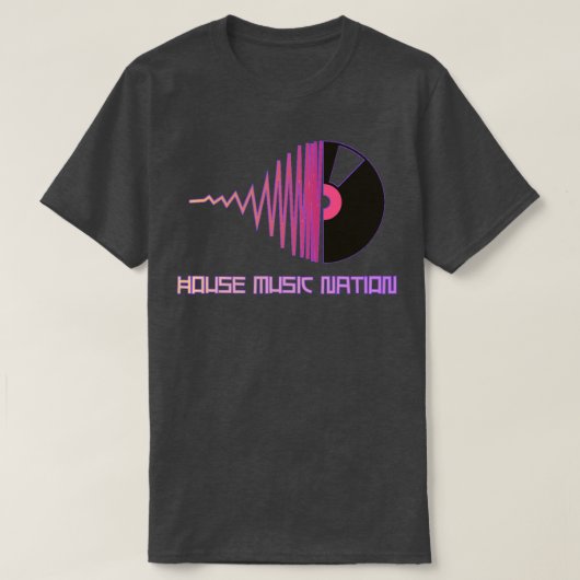 House muziek natie t-shirt (Design voorkant)
