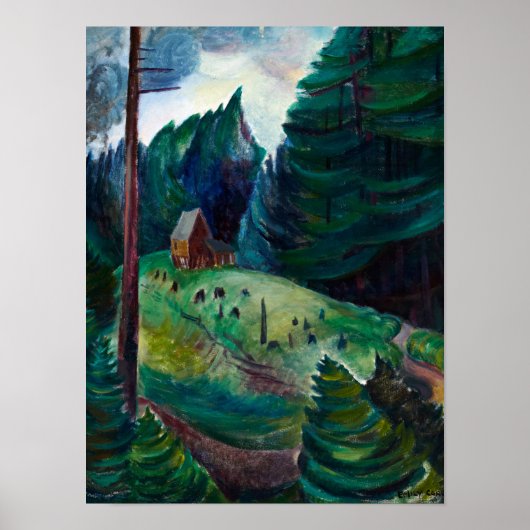 House Near Woods, 1931 by Emily Carr Poster (Voorkant)