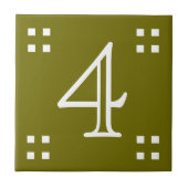 House Number - Craftsman White over Green Tegeltje (Voorkant)