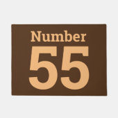 House Number in Bold op een Deurmat (Voorkant)