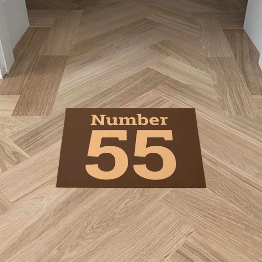 House Number in Bold op een Deurmat