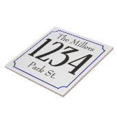 House Number met Street and Name Tegeltje (Zijkant)