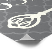 House Number Quatrefoil Housewarming Gift Poster (Hoek)